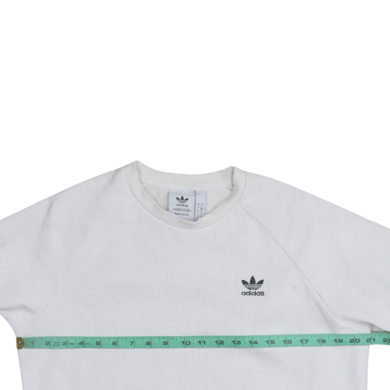 adidas Men's White Crew Neck Pullover Sweatshirt Size S