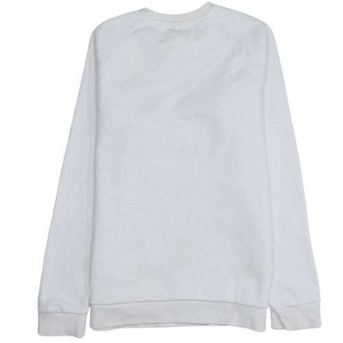 adidas Men's White Crew Neck Pullover Sweatshirt Size S