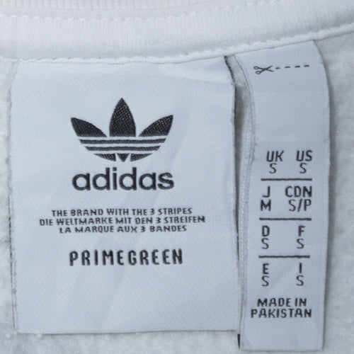 adidas Men's White Crew Neck Pullover Sweatshirt Size S