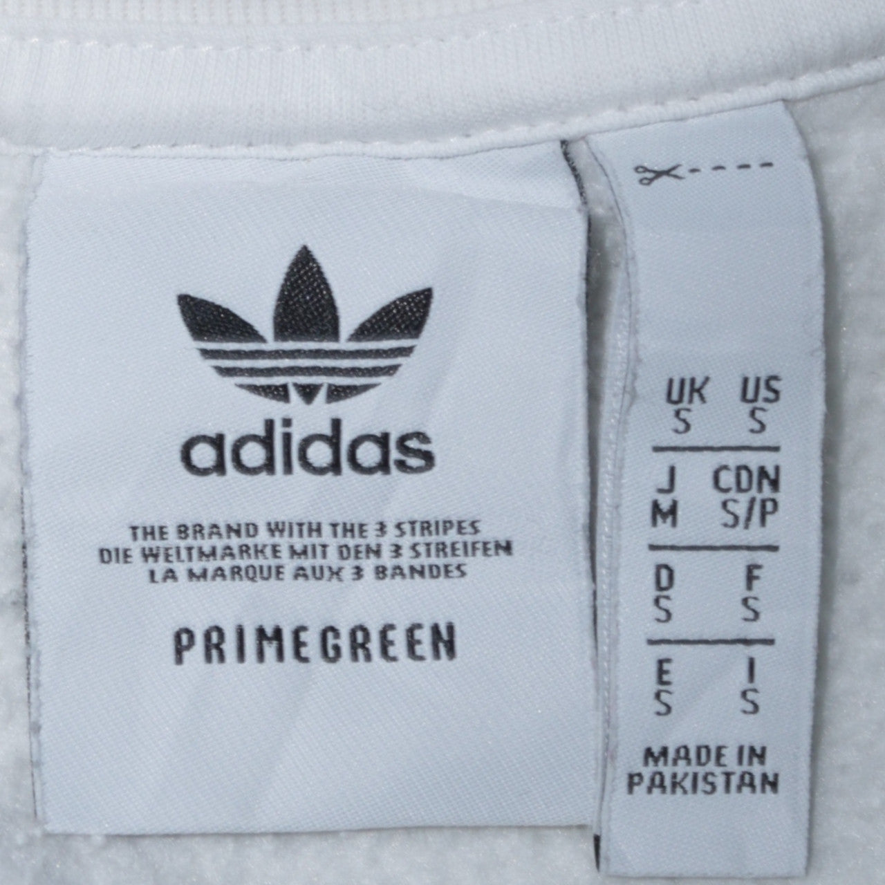 adidas Men's White Crew Neck Pullover Sweatshirt Size S