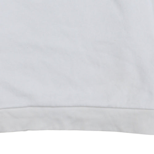 adidas Men's White Crew Neck Pullover Sweatshirt Size S