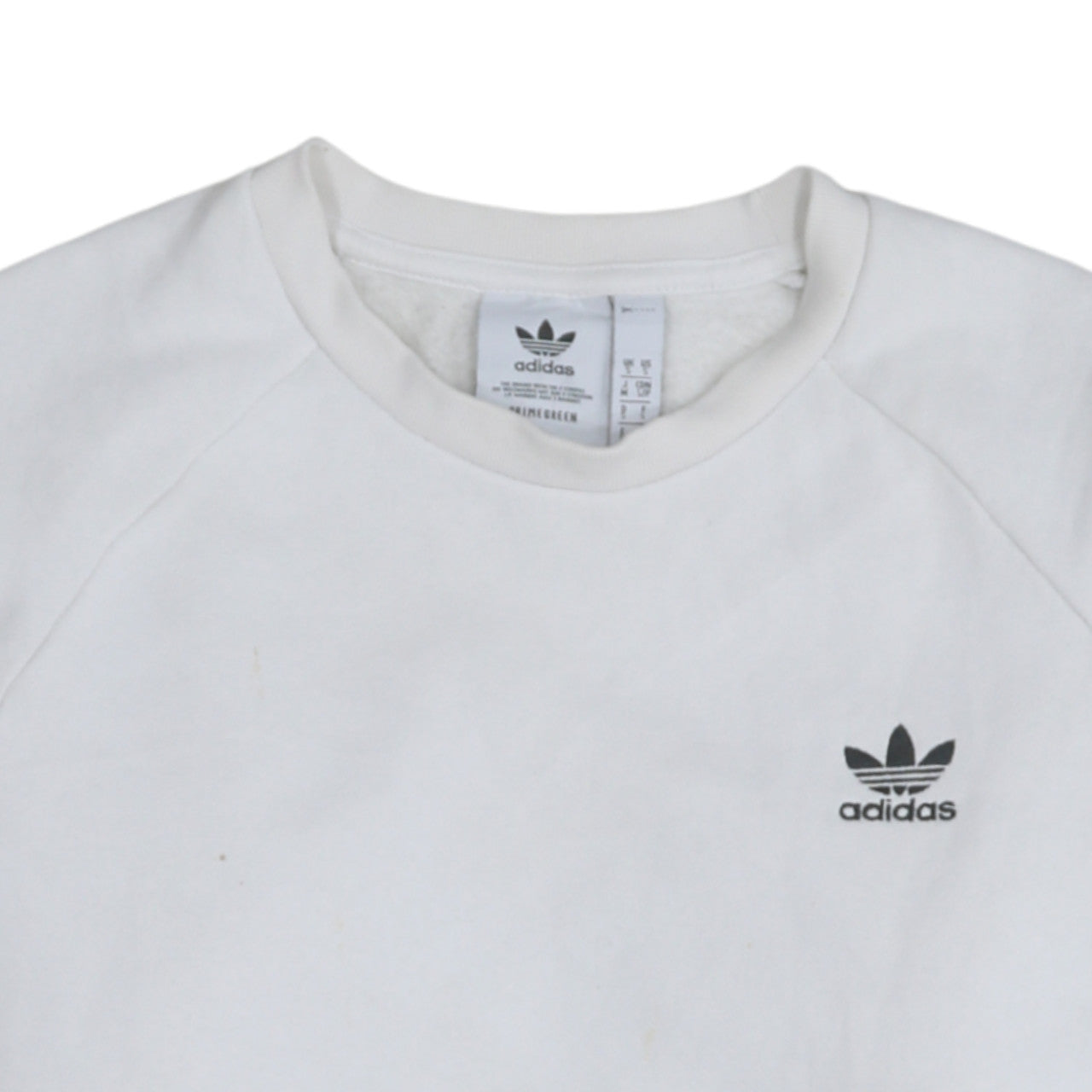adidas Men's White Crew Neck Pullover Sweatshirt Size S