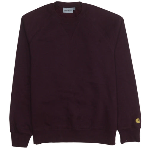 Carhartt Men's Brown Crew Neck Fleece Sweatshirt Size S