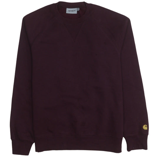 Carhartt Men's Brown Crew Neck Fleece Sweatshirt Size S