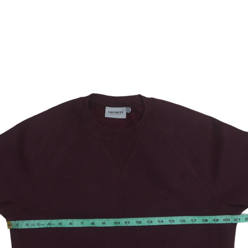 Carhartt Men's Brown Crew Neck Fleece Sweatshirt Size S