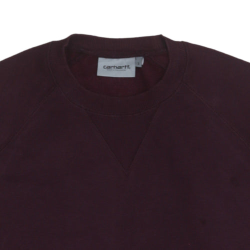 Carhartt Men's Brown Crew Neck Fleece Sweatshirt Size S