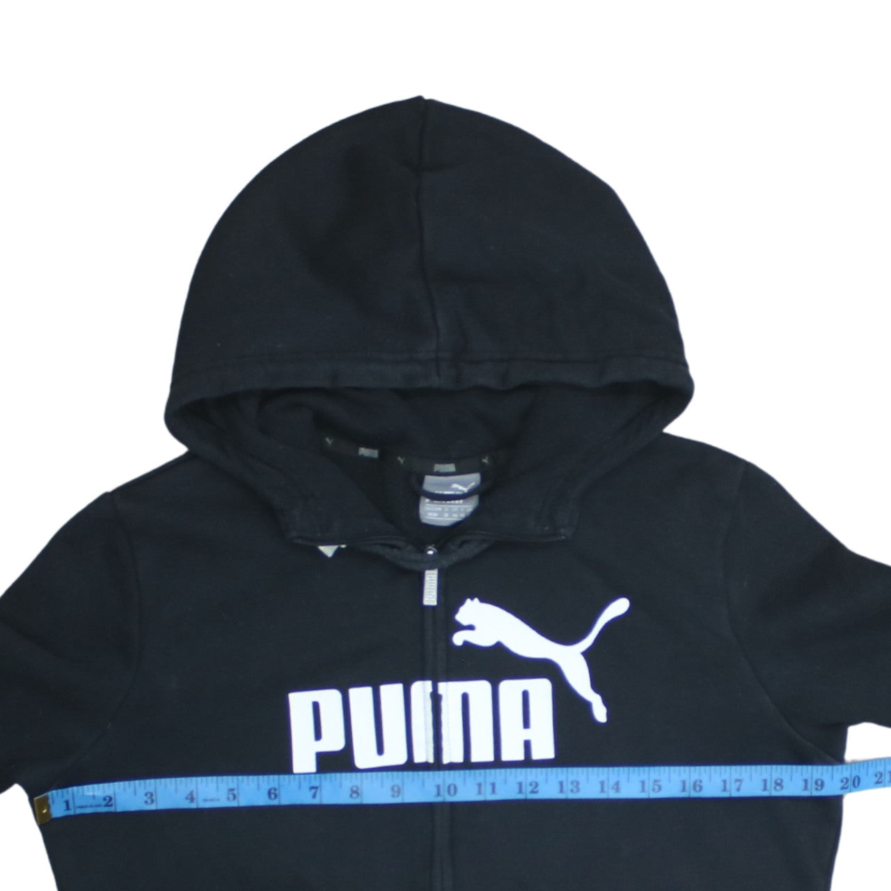 Puma Women's Black Size 12 Full Zip Hoodie Sweatshirt