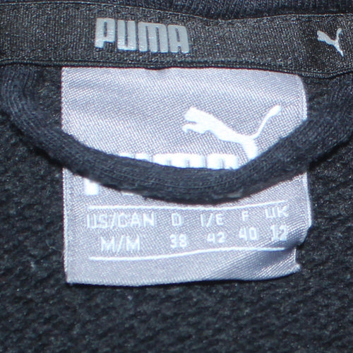 Puma Women's Black Size 12 Full Zip Hoodie Sweatshirt