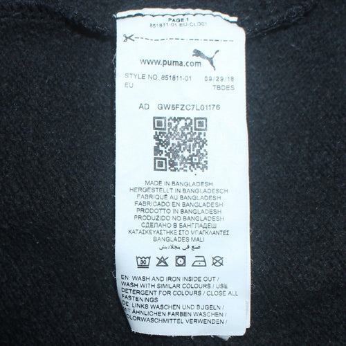 Puma Women's Black Size 12 Full Zip Hoodie Sweatshirt
