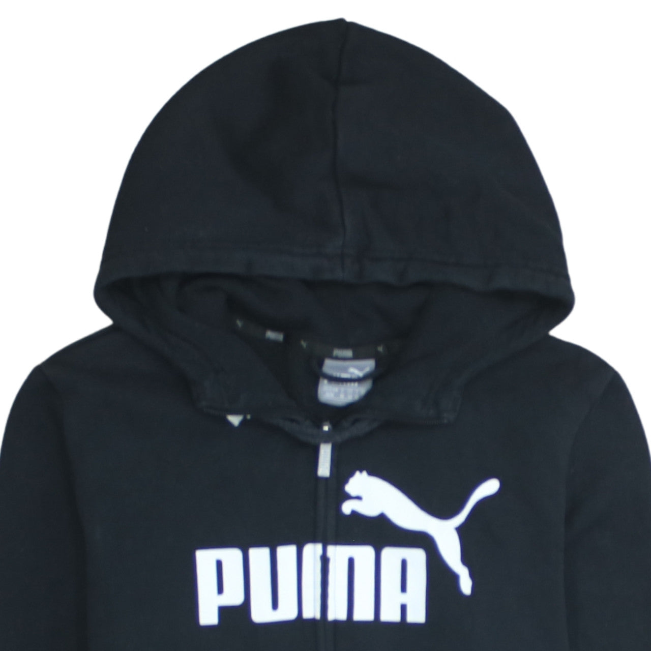 Puma Women's Black Size 12 Full Zip Hoodie Sweatshirt