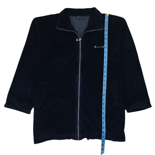 Champion Womens Blue XL Velour Full Zip Activewear Jacket