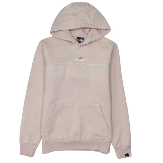 Ellesse Men's Beige Pullover Hoodie L Embroidered Logo Fleece