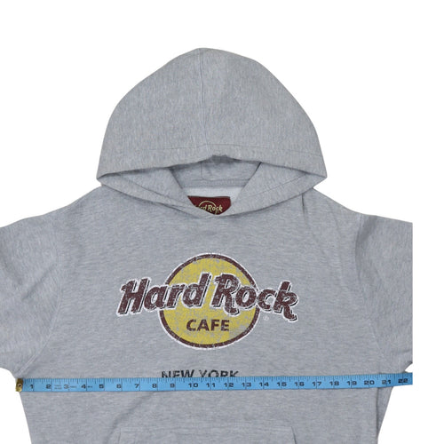 Hard Rock Cafe Women's Grey Medium Pullover Hoodie Cotton Blend