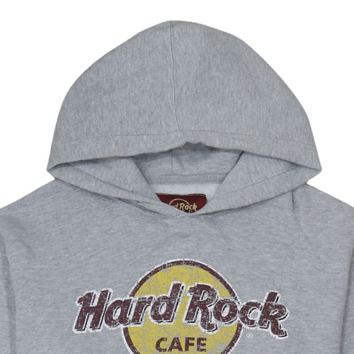 Hard Rock Cafe Women's Grey Medium Pullover Hoodie Cotton Blend