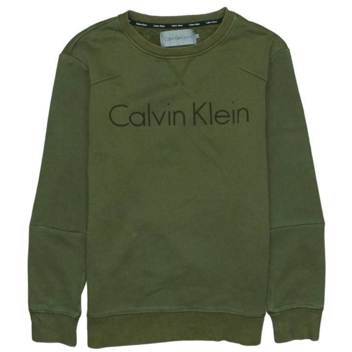 Calvin Klein Men's Green Small Pullover Sweatshirt