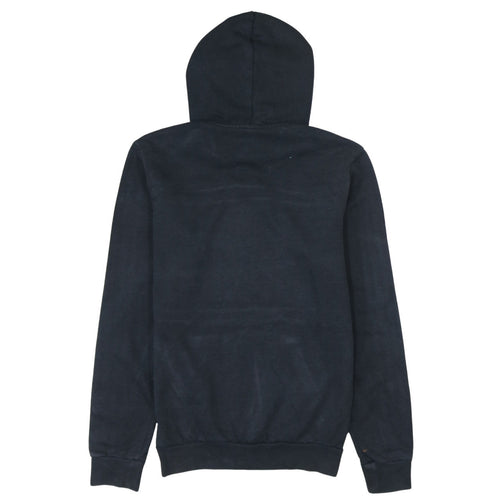 Adidas Men's Black XS Pullover Graphic Hoodie with Logo Stripes
