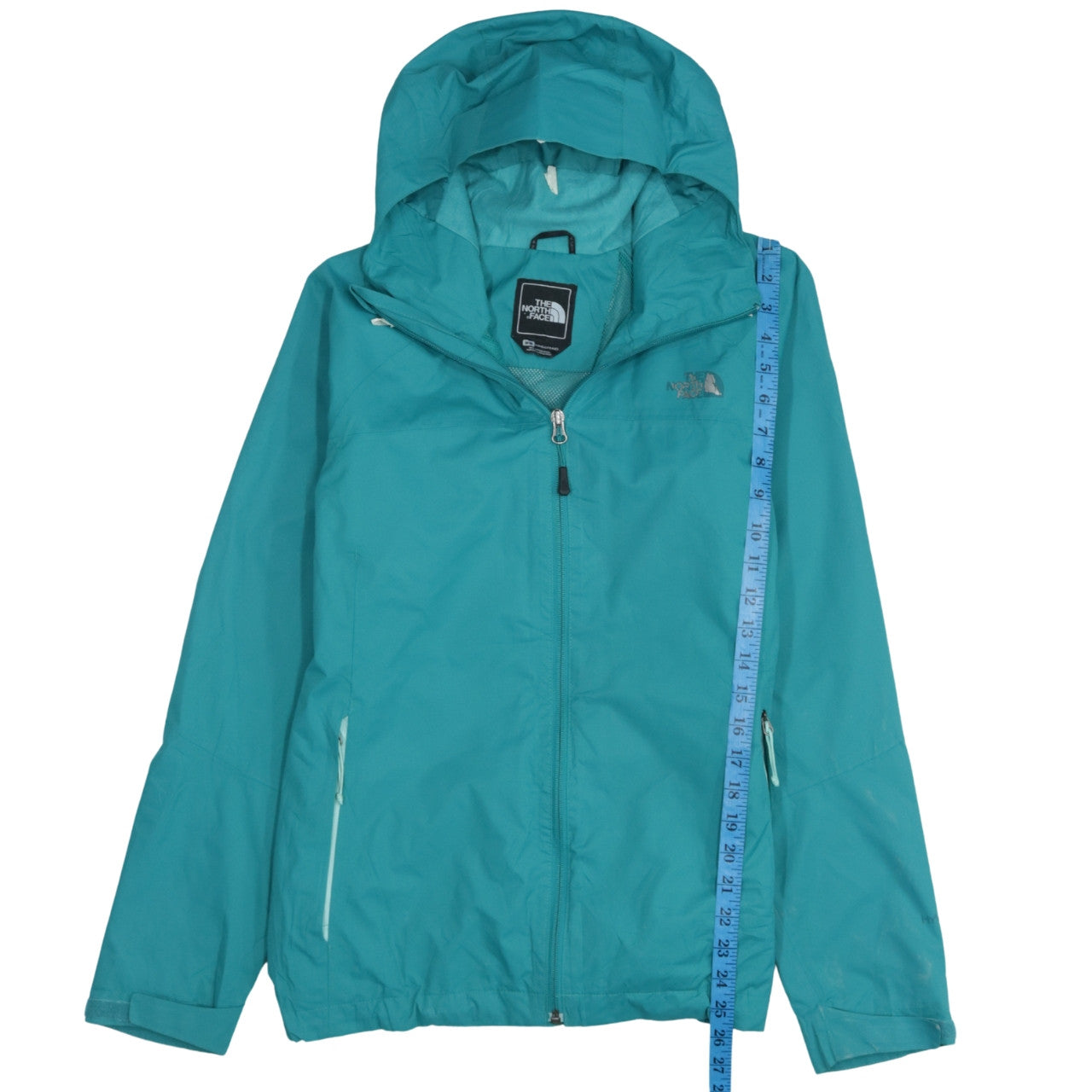 The North Face Women's Green Waterproof Hooded Rain Jacket M