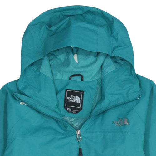 The North Face Women's Green Waterproof Hooded Rain Jacket M