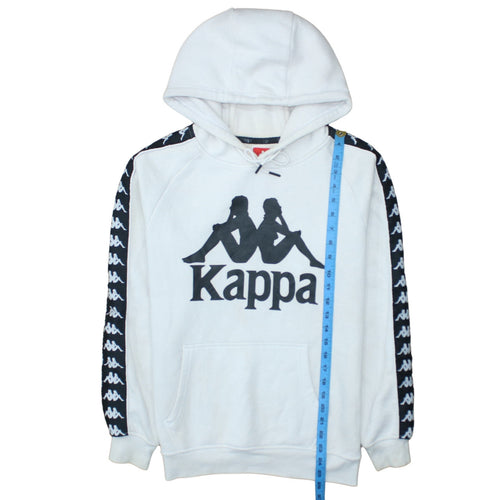 Kappa Men's White Small Pullover Hoodie with Logo