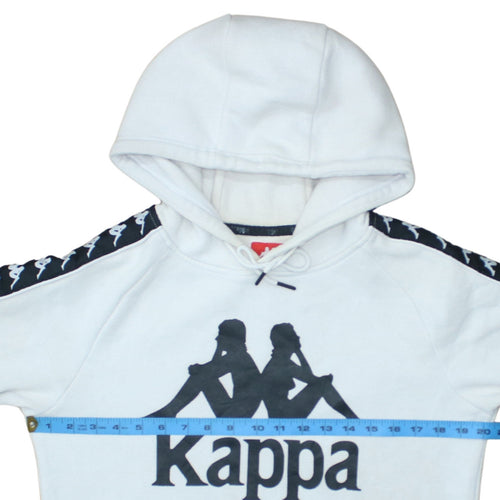 Kappa Men's White Small Pullover Hoodie with Logo