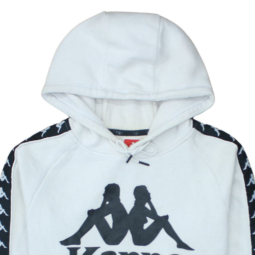 Kappa Men's White Small Pullover Hoodie with Logo