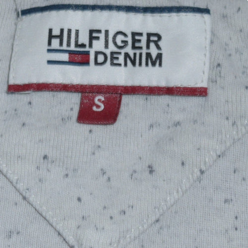 Tommy Hilfiger Denim Men's White Long Sleeve Crew Neck Casual Top Size S