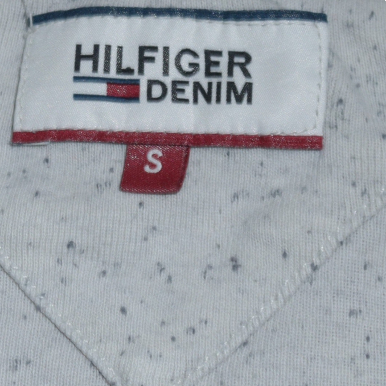 Tommy Hilfiger Denim Men's White Long Sleeve Crew Neck Casual Top Size S