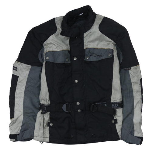 Polo Men's Black Motorcycle Jacket M Waterproof Belted Polyamide