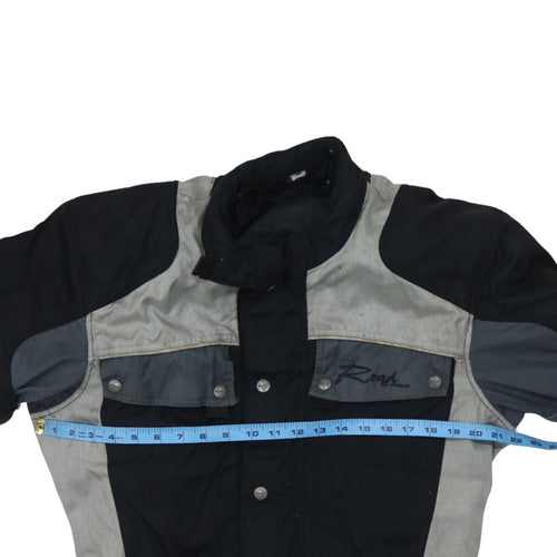 Polo Men's Black Motorcycle Jacket M Waterproof Belted Polyamide