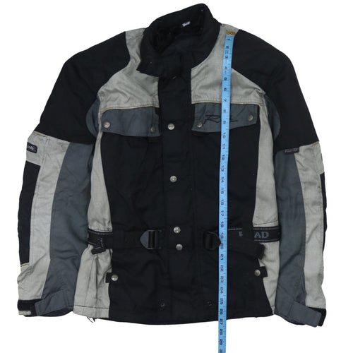 Polo Men's Black Motorcycle Jacket M Waterproof Belted Polyamide