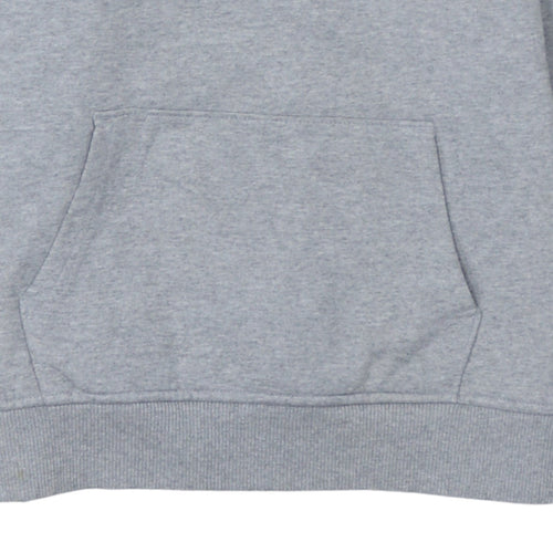 The North Face Girls Grey XL Pullover Hoodie with Pink Logo