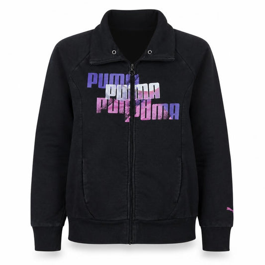 Puma Womens Black Track Jacket Size 14 Full Zip Activewear