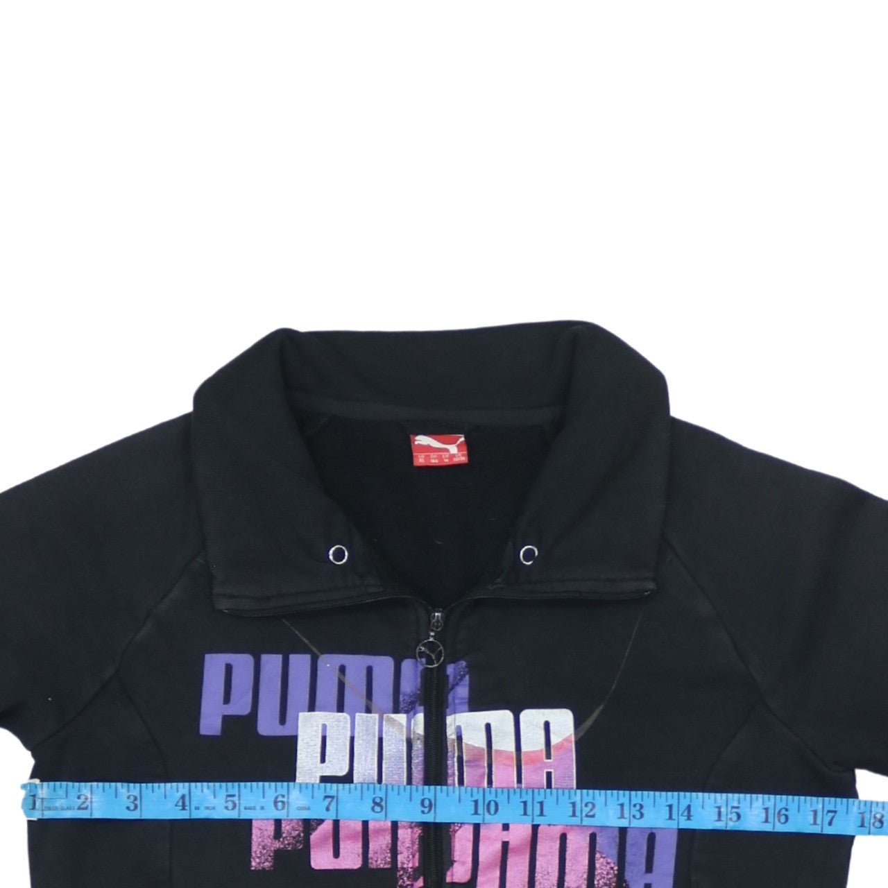 Puma Womens Black Track Jacket Size 14 Full Zip Activewear
