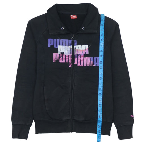 Puma Womens Black Track Jacket Size 14 Full Zip Activewear