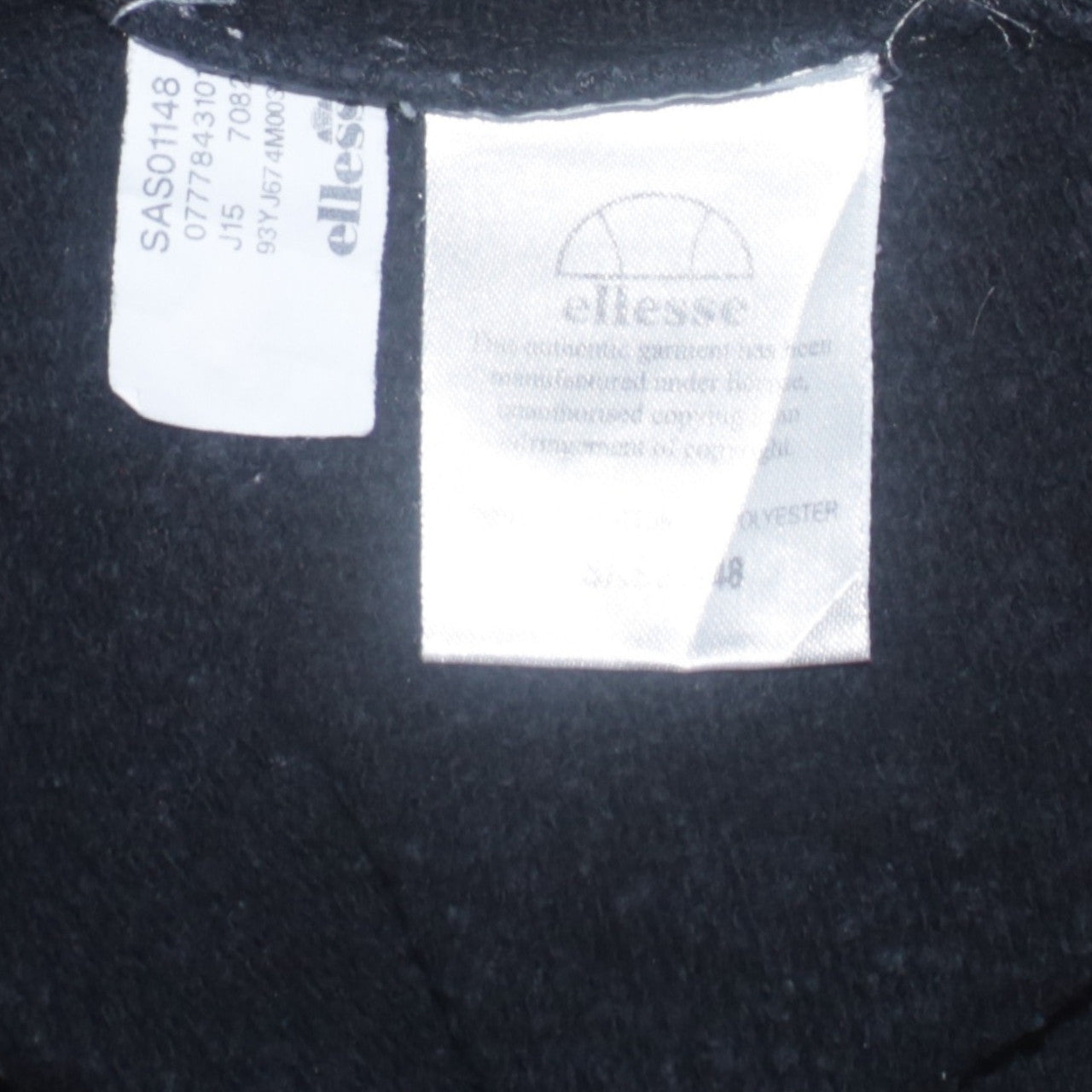 Ellesse Men's Black Small Pullover Sweatshirt Logo Crew Neck
