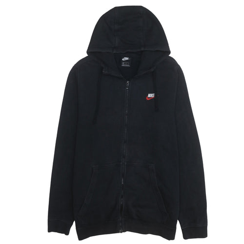 Nike Men's Black XL Full Zip Hoodie with Logo
