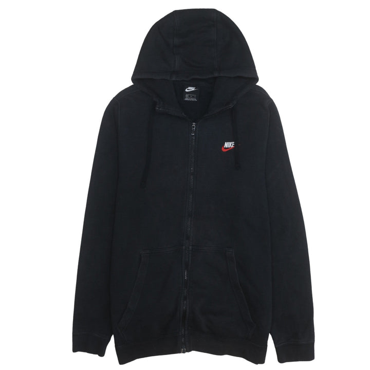 Nike Men's Black XL Full Zip Hoodie with Logo