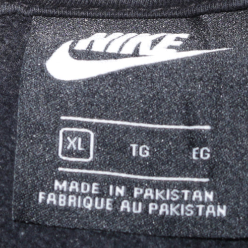 Nike Men's Black XL Full Zip Hoodie with Logo