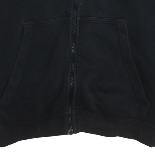 Nike Men's Black XL Full Zip Hoodie with Logo