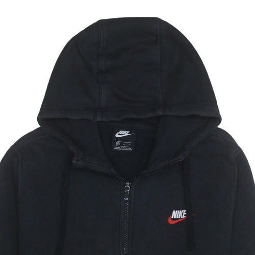 Nike Men's Black XL Full Zip Hoodie with Logo