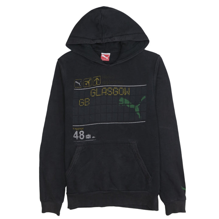 Puma Mens Black Glasgow Graphic Hoodie Size S Pullover Sweatshirt