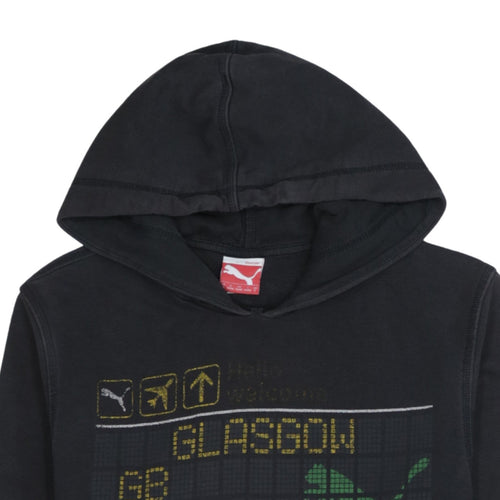 Puma Mens Black Glasgow Graphic Hoodie Size S Pullover Sweatshirt