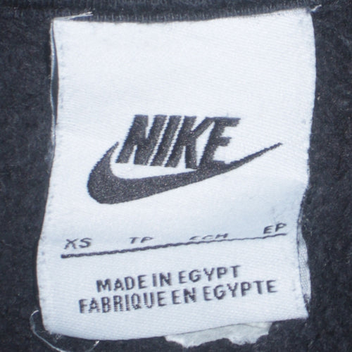 Nike Men's Black XS Pullover Hoodie with Logo and Pocket