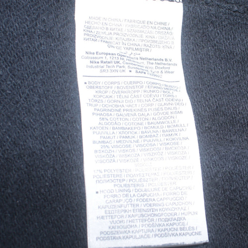 Nike Men's Black Full Zip Hoodie M Regular Fit Sportswear