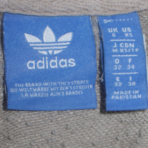 Adidas Women Beige Hooded Pullover Hoodie Size XS Classic Trefoil