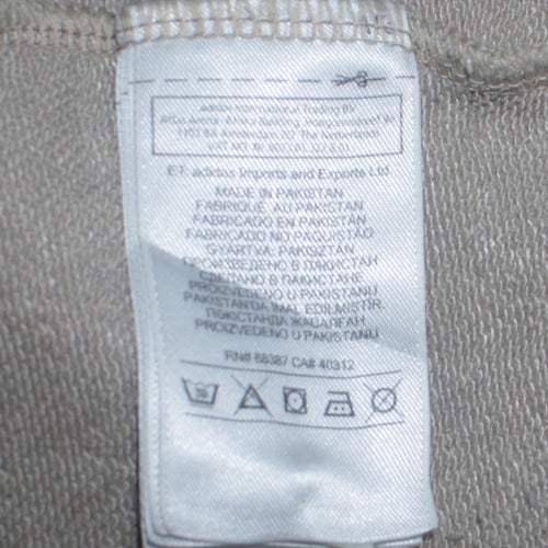 Adidas Women Beige Hooded Pullover Hoodie Size XS Classic Trefoil