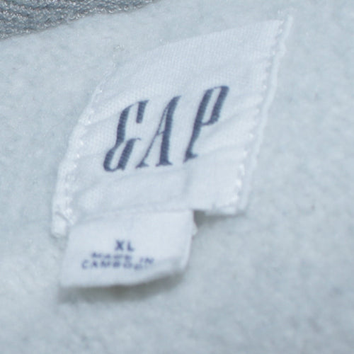 GAP Women Grey XL Pullover Hoodie with Logo and Pockets