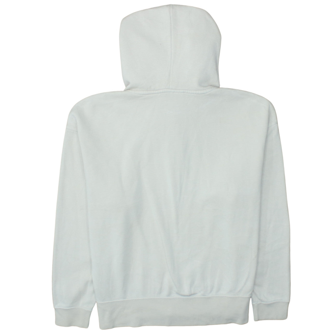 Nike Women White Pullover Hoodie Medium Cotton Blend Logo Casual