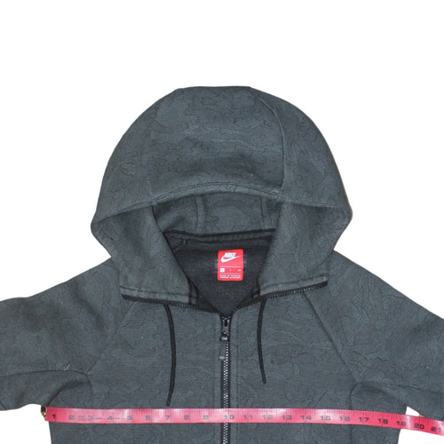 Nike Mens Grey Full Zip Camouflage Hoodie Size S Regular Fit