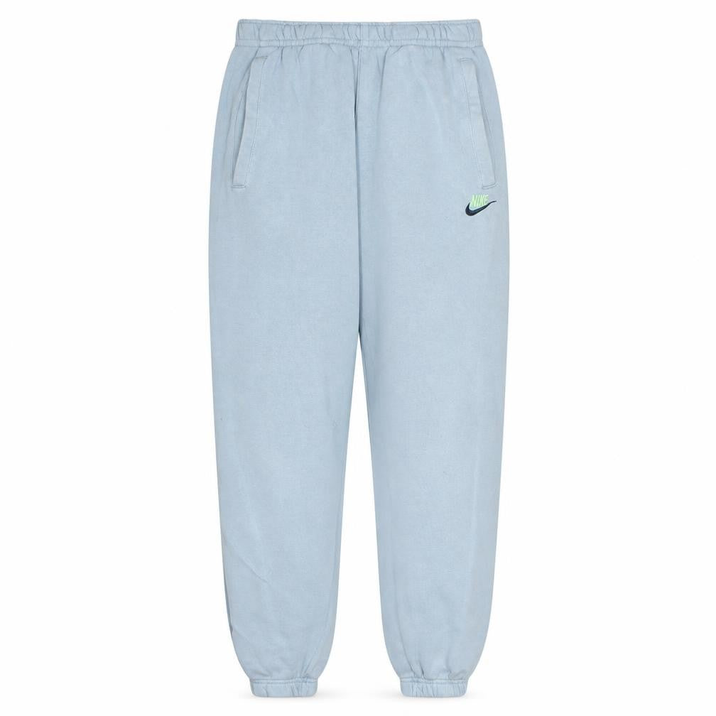 Front view of Nike Men’s Grey Fleece Jogger Sweatpants, size S, Elastic Waist
